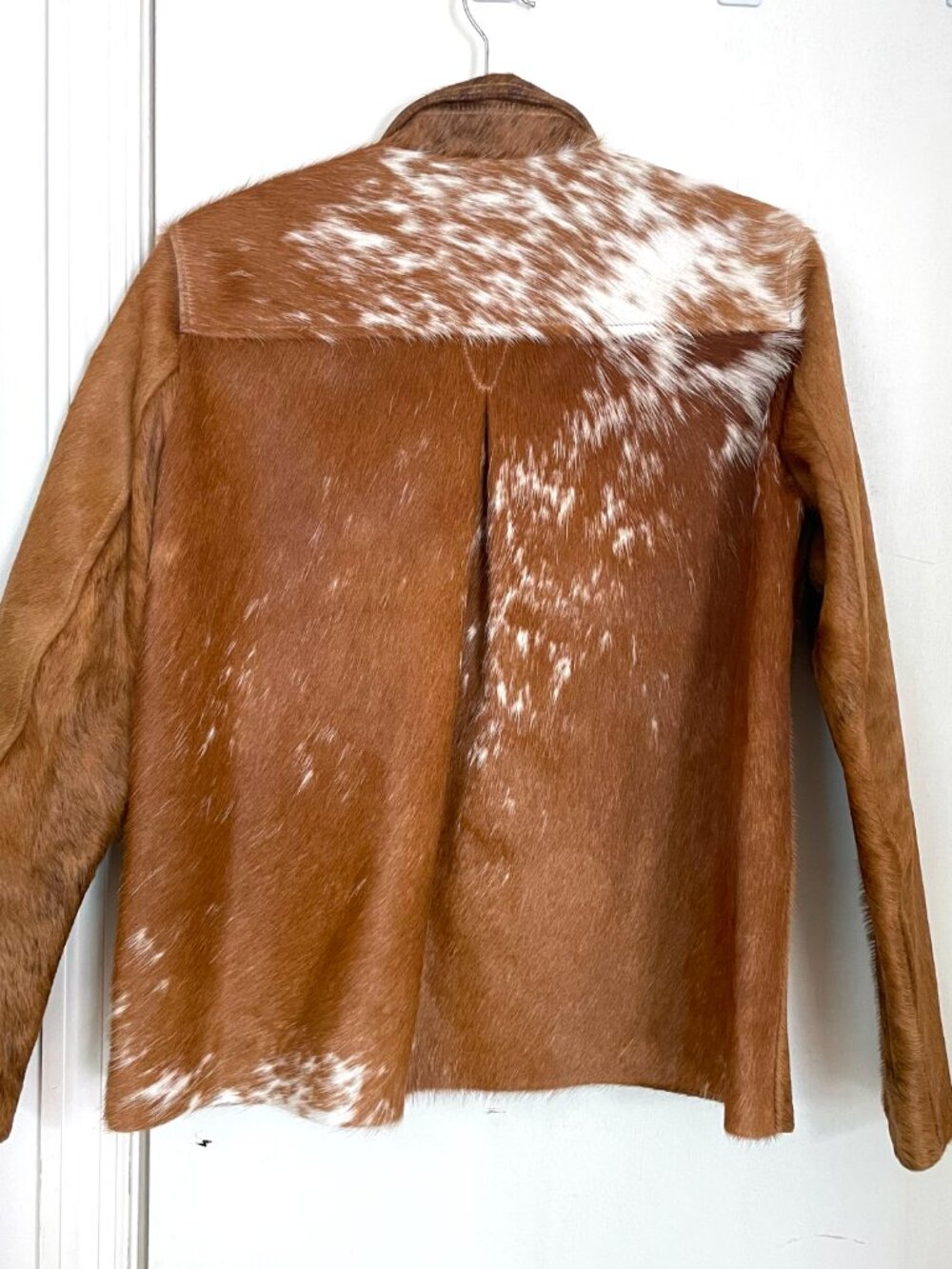 NWOT RARE Cawley Lillie Jacket in Tan Cow Print Leather Size XS - Picture 2 of 6